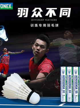 YONEX尤尼克斯羽毛球yy正品耐打12只装yyAS9鹅毛03比赛AS05鸭毛球