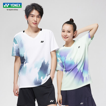 2025新YONEX尤尼克斯羽毛球服男女短袖T恤正品yy透气速干运动上衣