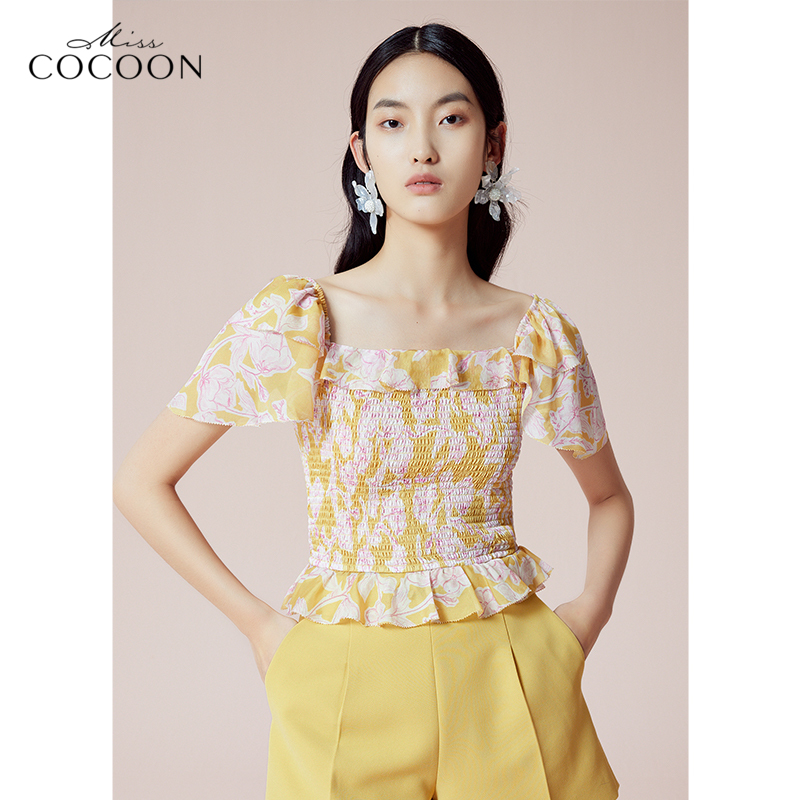 商场同款上衣COCOON印花