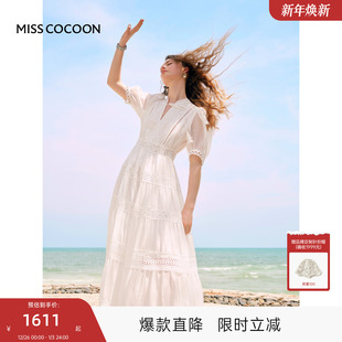 波西米亚度假裙子 新款 MISS COCOON可可尼莱赛尔连衣裙女2025秋季