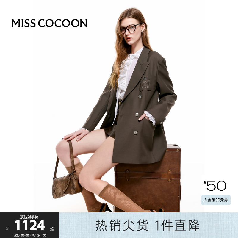 COCOON可可尼早秋学院风复古西装