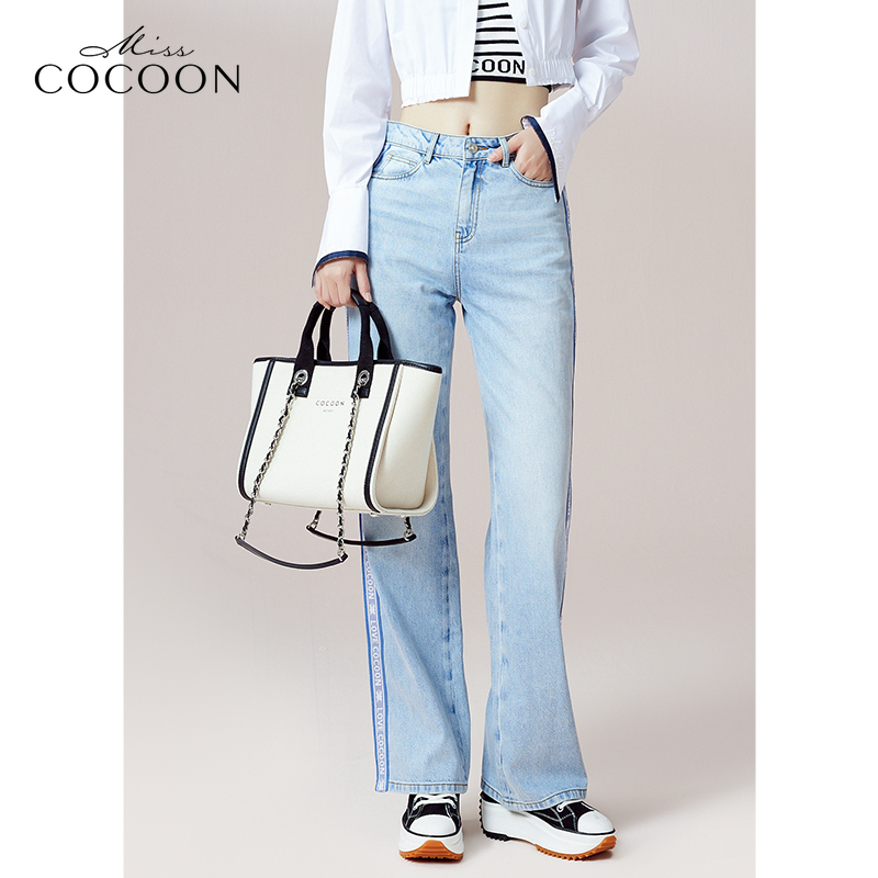 商场高腰COCOON长裤印花
