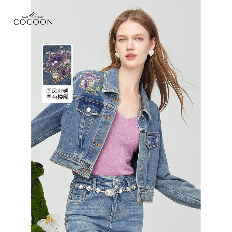 COCOON简约纯棉重工修身短款外套