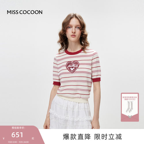 MISSCOCOON可可尼棉质毛针织衫