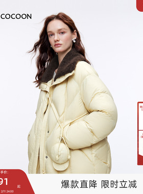 MISSCOCOON可可尼黄色泡芙羽绒服女2025秋冬新款短款面包服外套