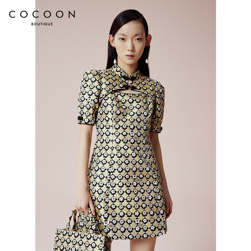 商场同款泡泡袖A型时尚COCOON
