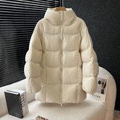 羽绒服女加厚保暖95白鸭绒韩版 above deck中长款 宽松连帽云朵泡芙