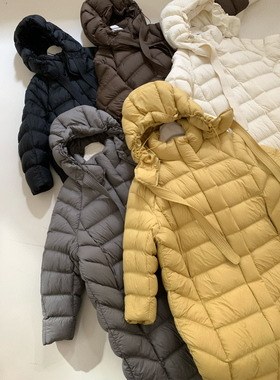 above deck长款羽绒服女过膝脱卸帽飘带加厚韩版宽松2025冬季新款