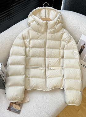 above deck爆款羽绒服女短款连帽排骨好看百搭显瘦保暖小个子外套