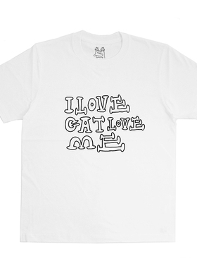 Circ Store x YAN CONG 艺术家合作款猫咪爱我字母款 原创T恤