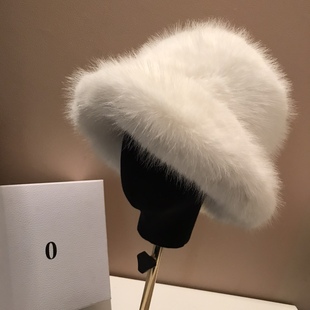 风吹半夏赵丽颖许半夏同款毛毛雷锋帽秋冬特保暖渔夫帽显脸小