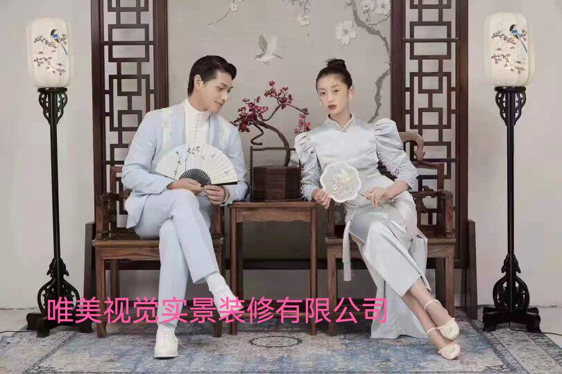 婚纱摄影楼实景影棚制作韩式主题装修道具新款2022设计无闪拍照相