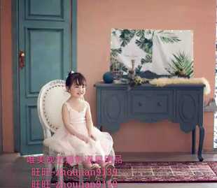 3955 实景w 2019影楼儿童摄影婚纱影棚装 修设计儿童实景制作新款