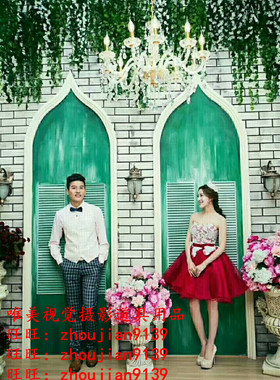 新款拍摄摄影背景道具婚纱影棚装修设计制作韩式婚纱实景w-1504