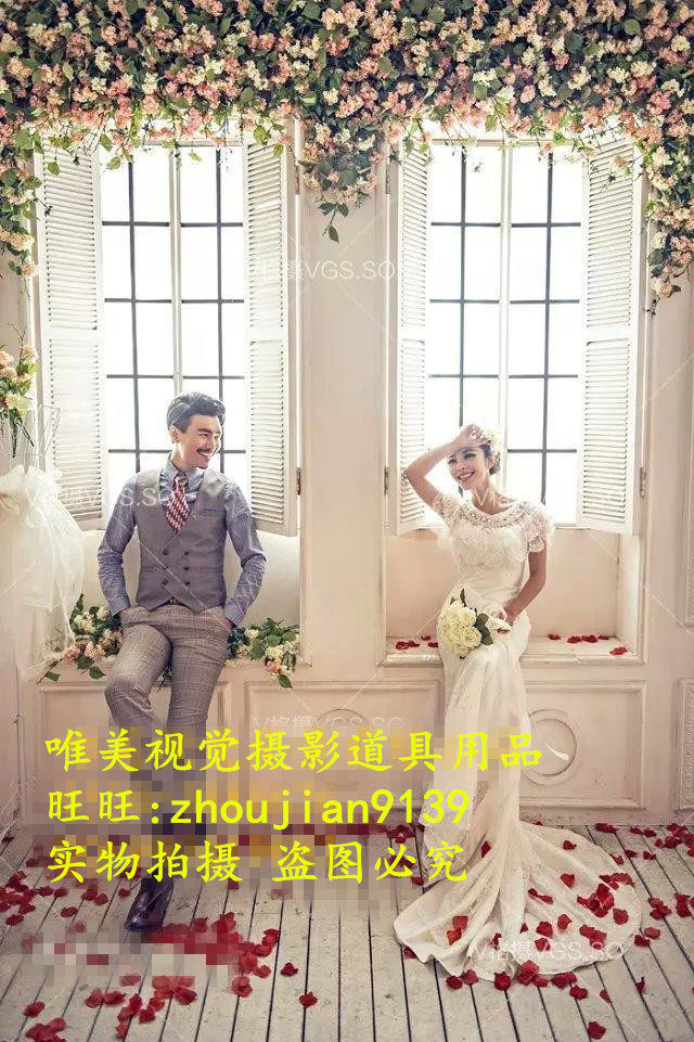 2018新款影楼摄影实景婚纱影棚装修设计制作韩式儿童实景w-2358