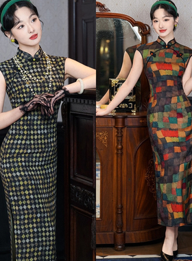 民国风旗袍复古2026年新款春季改良新中式盘扣新式长款高端高级感