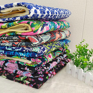 新款 纯棉绗缝三层夹棉布料沙发垫靠垫包包手工diy面料145cm半米价