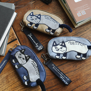 眼镜盒眼镜包多用途收纳包袋 出口日本原单正品 太萌 很立体猫咪