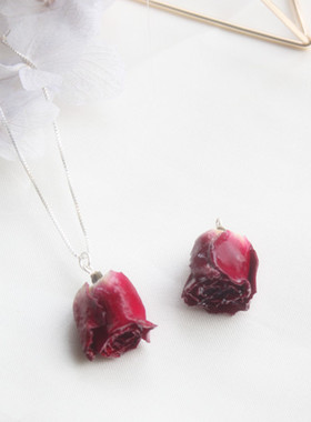 原创手作隐形法国浪美红显白项链