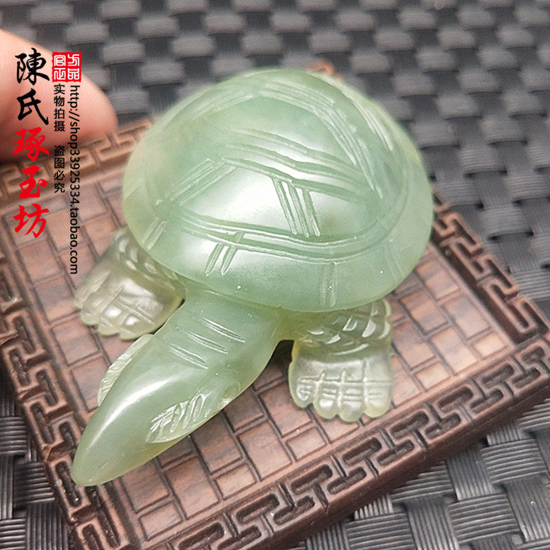 岫玉乌龟玉吊坠颈饰挂件项坠手把件长寿龟把玩件玉佩挂件