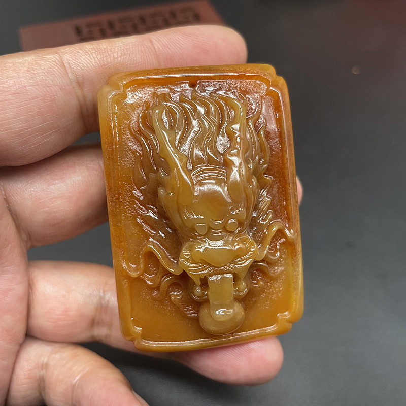 天然黄龙玉皮带扣腰佩腰扣男士大气龙腰佩腰挂皮带生肖龙玉佩龙头