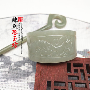 和田玉青白玉发冠蓝忘机同款发簪发冠帽冠头饰玉帽冠青海料山料玉