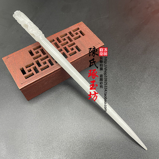 发簪头饰和田玉梅花玉簪子古装拍摄头饰盘发汉服配饰复古梅花簪子