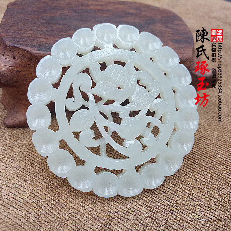 辽金古风龙凤对玉佩男女款玉吊坠和田玉镂空拉丝配饰汉服玉佩玉璧