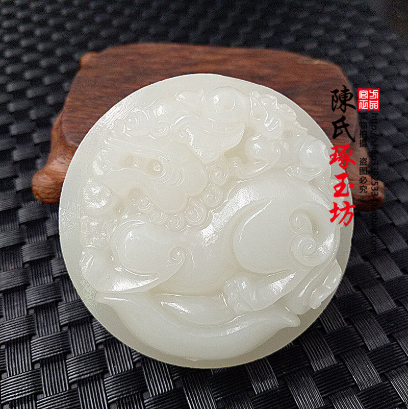 白玉元宝麒麟玉腰带腰扣男士皮带扣腰挂腰扣包邮男女款玉腰扣玉佩