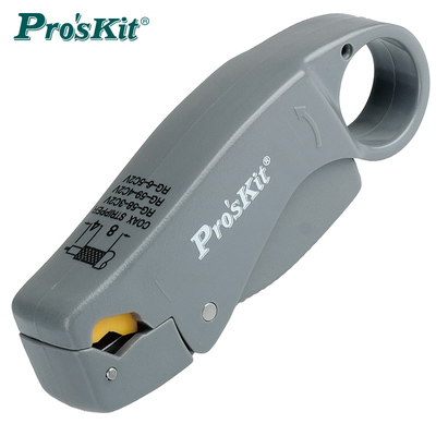 台湾宝工6PK-322 旋转三刀同轴电缆剥线器剥线钳进口视频线剥皮