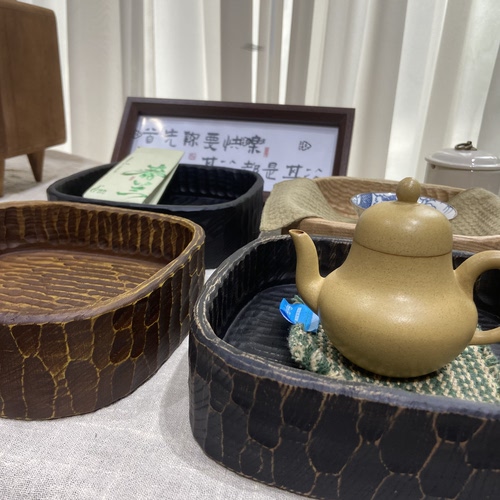 便当盒方茶盒白蜡木手工木茶盘收纳盒茶具干泡茶盘便当托盘