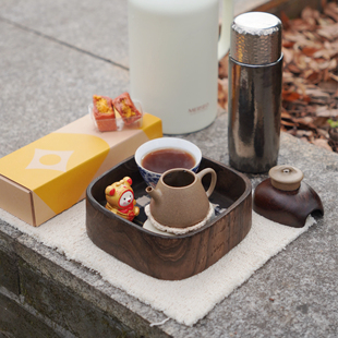 木舍茶器便当盒 方茶盒 香樟木手工木器茶盘收纳盒茶具日式