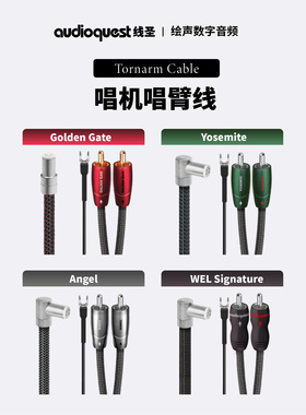 美国AudioQuest线圣黑胶唱机唱臂信号线线模拟线金门大桥优胜美地