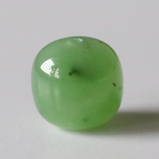 天然和田玉散珠乌兰海苹果绿珠子碧玉单珠玉石桶珠猕猴桃手串配珠