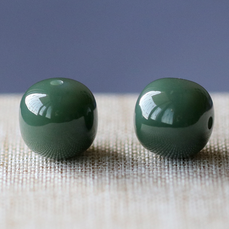 桃蹊天然和田玉老型珠散珠单珠