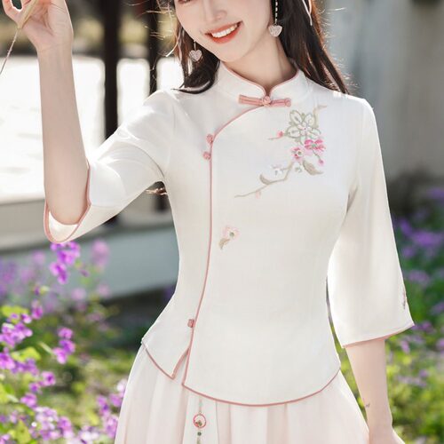 中式茶服旗袍民国风改良汉服套装