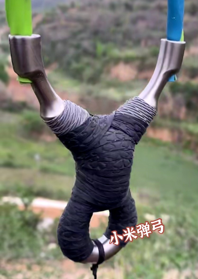 马蹄顶卡手工冷弯弹弓不锈钢射鱼