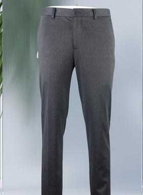 金利来男装西裤2024秋冬新款中腰修身中老年厚长裤MPTG12013055