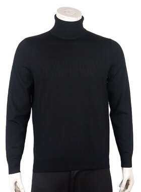 金利来男士高领羊毛衫秋冬新款黑色商务休闲针织衫MCWF16913236