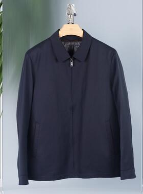 金利来男装白鹅绒羽绒服冬季翻领保暖短款中老年外套MDSF56914180