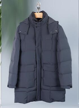 金利来男士白鹅绒羽绒服2023新款冬季可拆帽保暖外套MDSF49914271