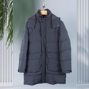 金利来男士白鹅绒羽绒服2023新款冬季可拆帽保暖外套MDSF49914271