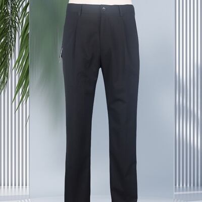 金利来男装西裤 秋冬单褶直筒宽松纯羊毛长裤子MPDF13916228-99