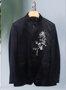 国风春季新中式中山装立领西服