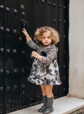 Jose varon 黑白色森林流苏套装36053