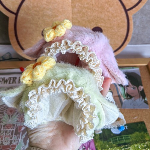 10cm/20cm棉花娃娃帽子15cm可爱头套芙崽毛绒帽海星体帽子