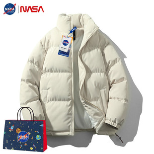 NASA立领情侣潮流棉服男女款2025新款冬季加厚保暖羽绒休闲面包服