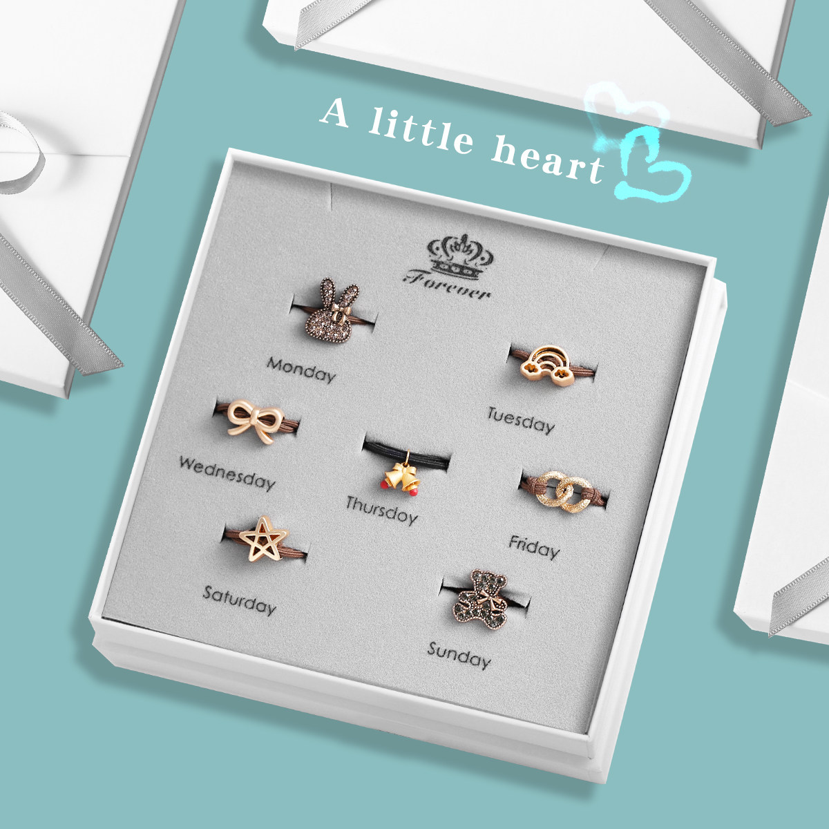 头绳礼盒925纯银平安铃发绳