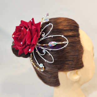 唐吉坷德芭蕾变奏头饰红色芭蕾演出头饰定制Don Quixote Headwear