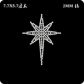 新款 辅料DIY饰品 贴钻服装 星星MMJ潮范T恤烫钻 水钻图成品图案